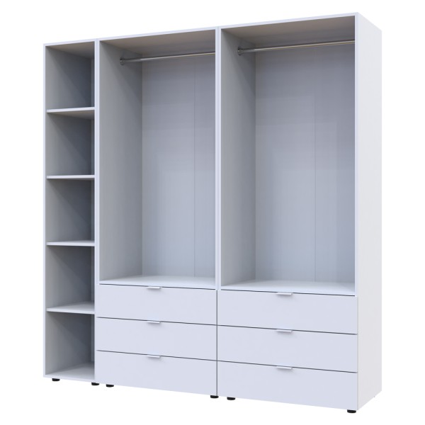 Шафа для одягу Гелар 2+2 з етажеркою