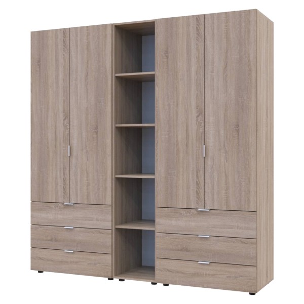 Шафа для одягу Гелар 2+2 з етажеркою