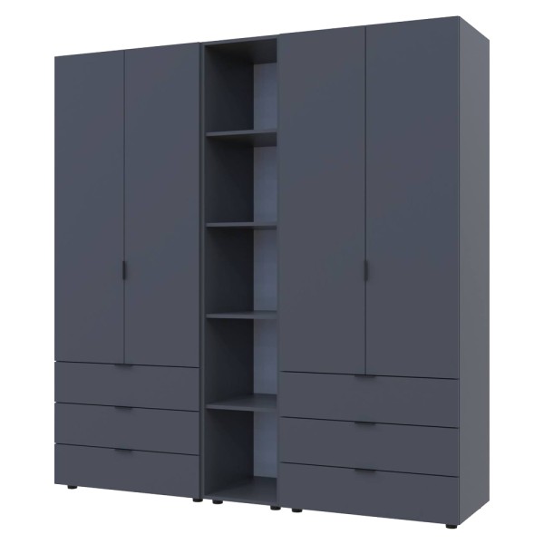 Шафа для одягу Гелар 2+2 з етажеркою