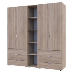 Шафа для одягу Гелар 2+2 з етажеркою