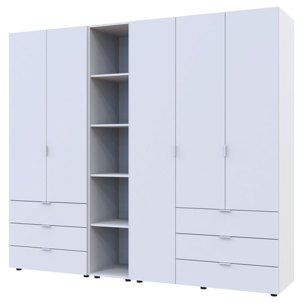 Шафа для одягу Гелар 2+3 з етажеркою