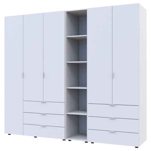 Шафа для одягу Гелар 2+3 з етажеркою