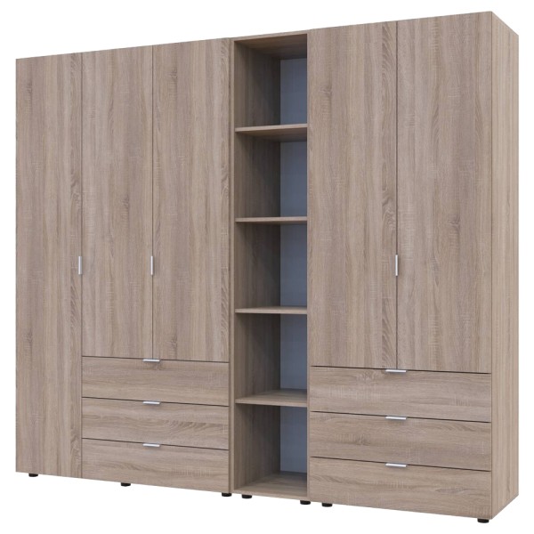 Шафа для одягу Гелар 2+3 з етажеркою