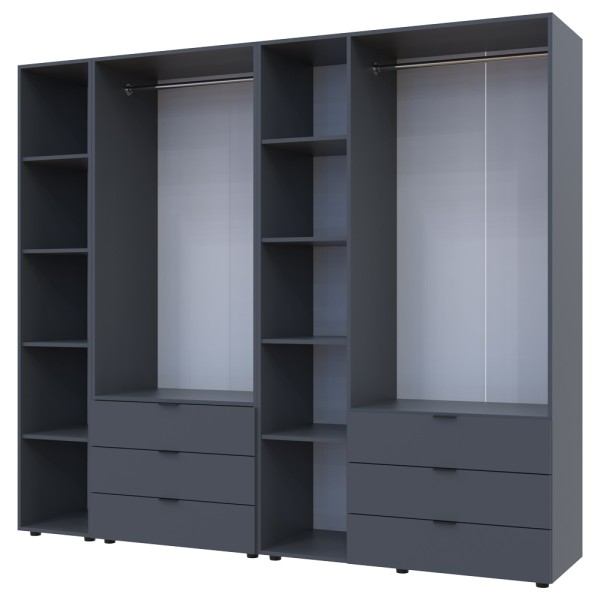 Шафа для одягу Гелар 2+3 з етажеркою