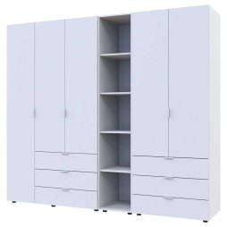 Шафа для одягу Гелар 2+3 з етажеркою