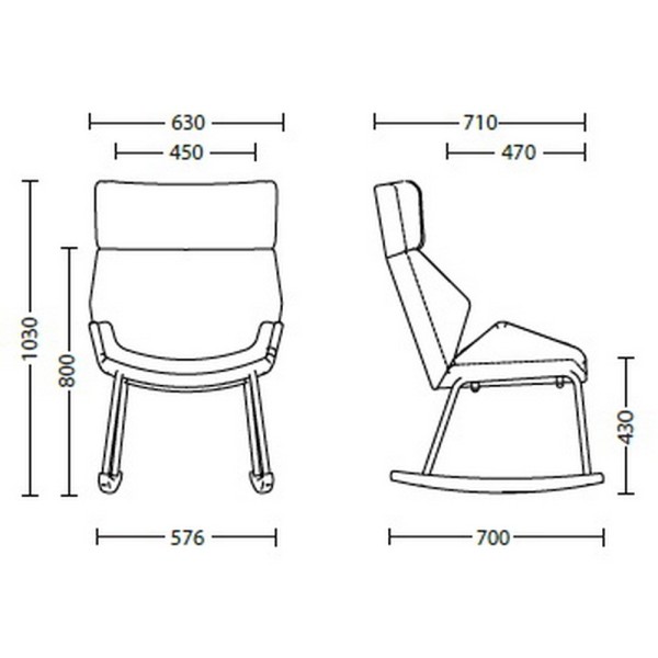 Крісло Aura Rocking Chrome