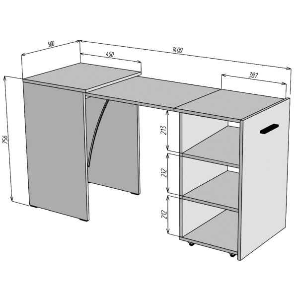 Стіл-трансформер Hobana: зручність і стиль у вашому інтер'єрі