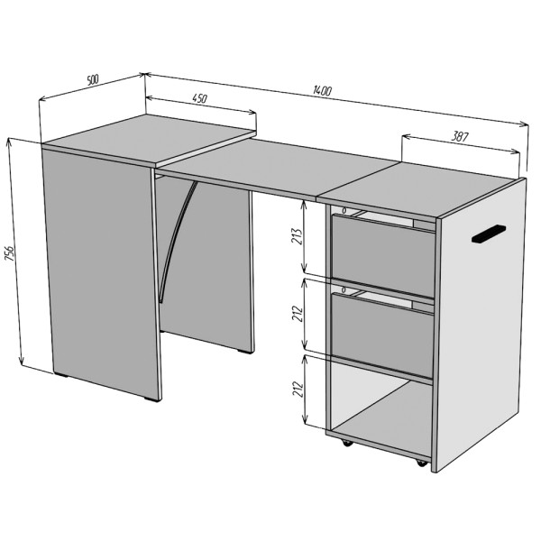 Стіл-трансформер Hobana Ш2