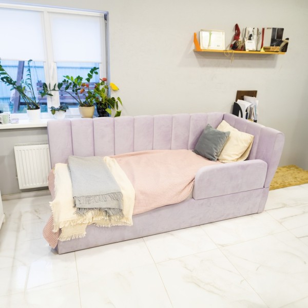 Дитяче ліжко Valencia lilac 80x200 з бортиком