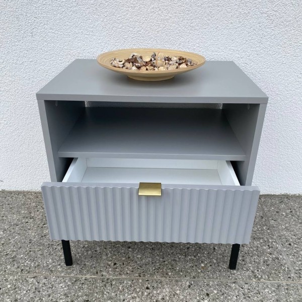 Тумба приліжкова Nova S54 grey — стиль та функціональність для вашої спальні