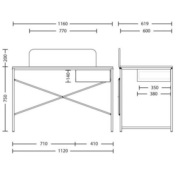 Стіл Forward +panel H16 — сучасний письмовий стіл для вашого інтер'єру