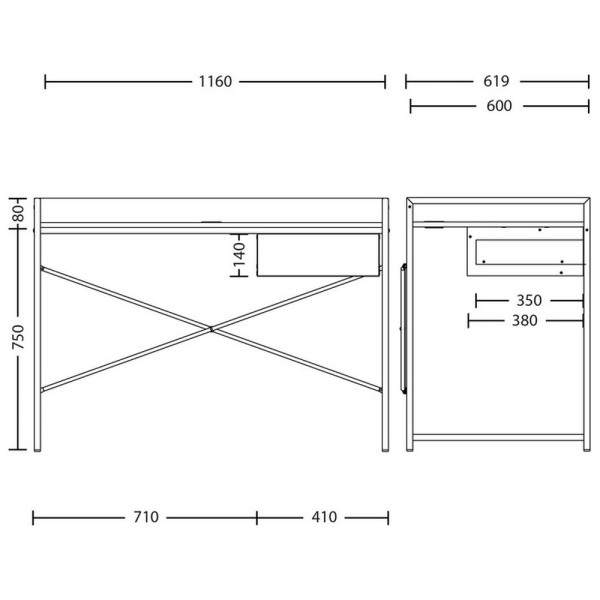 Стіл Oxford H16 – стильний та функціональний вибір для вашого робочого простору
