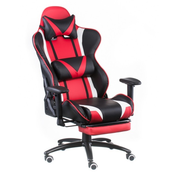Крісло геймерське ExtremeRace black/red з підніжжям