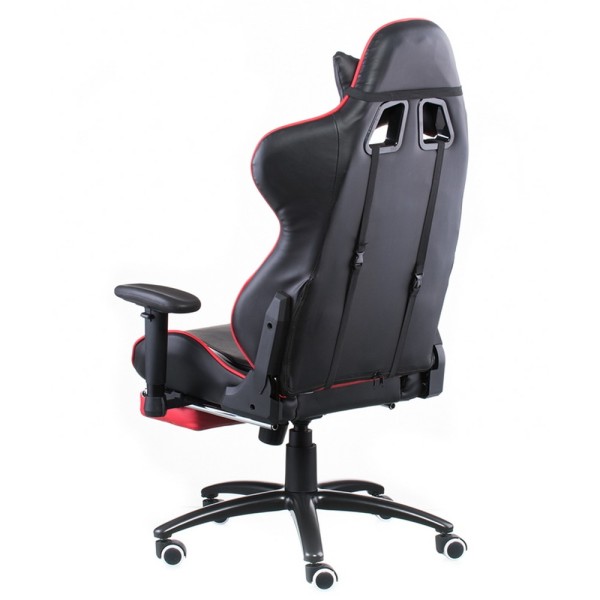 Крісло геймерське ExtremeRace black/red з підніжжям