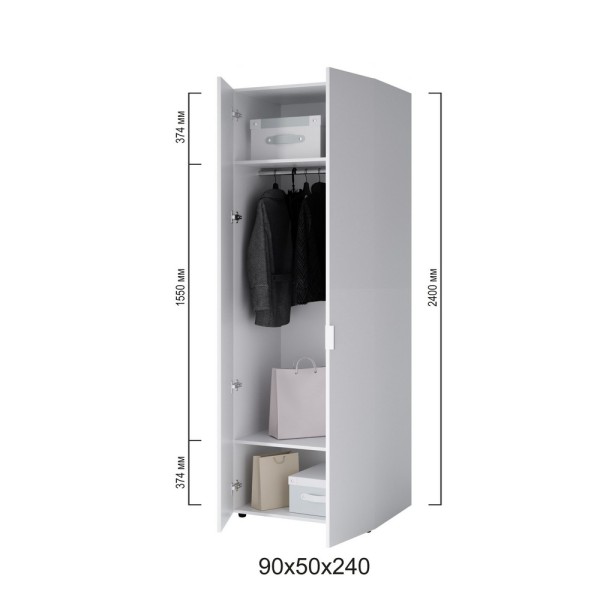 Шафа 2-х дверна Сота 90 – мінімалізм для вашого дому