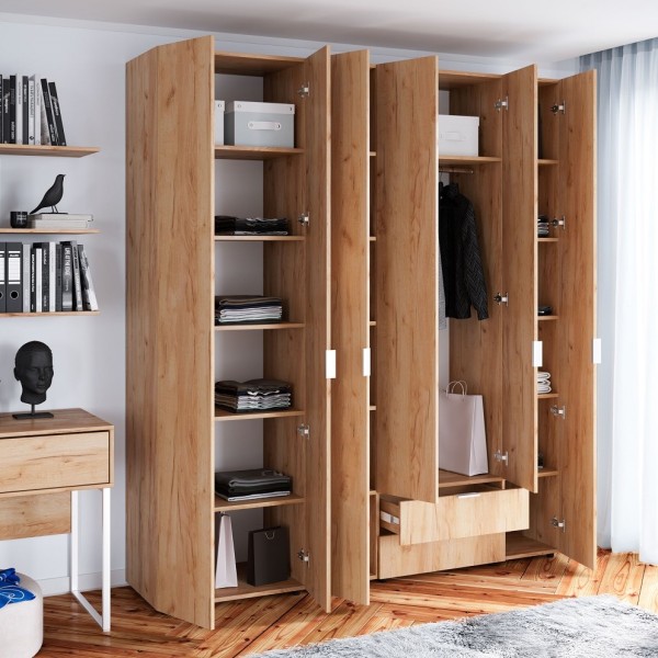 Шафа 6-ти дверна Сота С70+С140 для спальні та передпокою