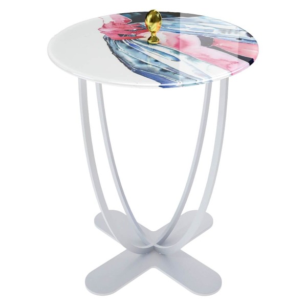 Журнальний стіл Bijou – стильний металевий стіл з склом для вашої вітальні