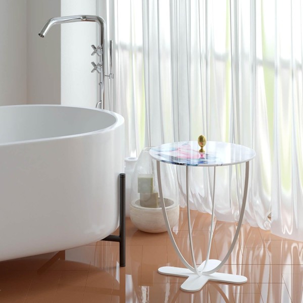 Журнальний стіл Bijou – стильний металевий стіл з склом для вашої вітальні