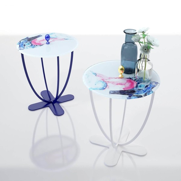 Журнальний стіл Bijou – стильний металевий стіл з склом для вашої вітальні