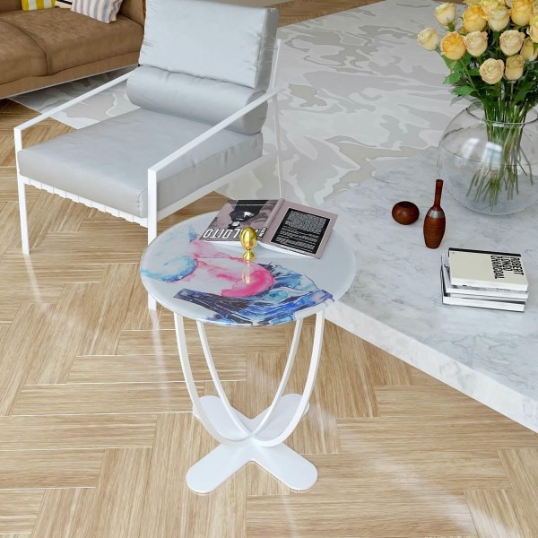 Журнальний стіл Bijou – стильний металевий стіл з склом для вашої вітальні