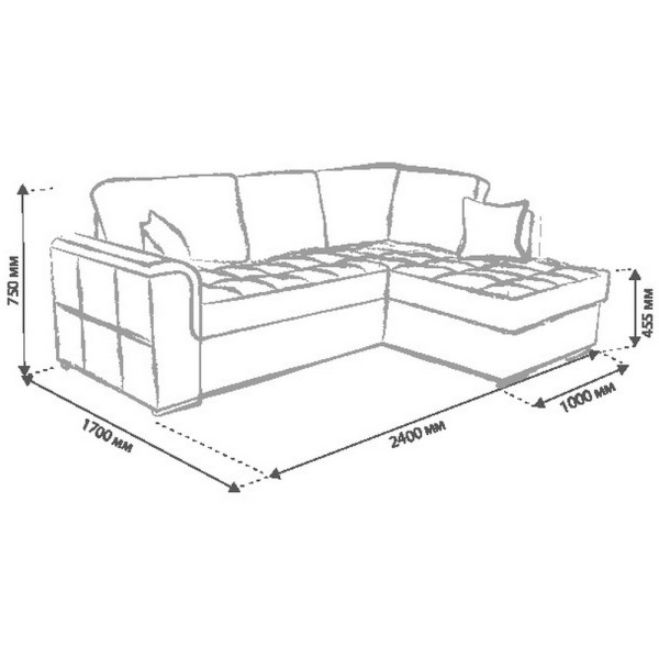 Кутовий розкладний диван Benefit 8