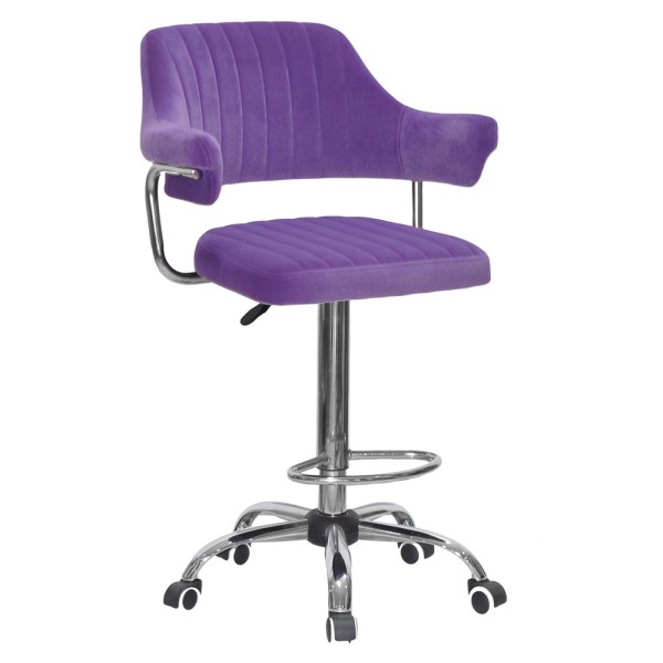 Барний стілець на роликах Bottle Office chrome