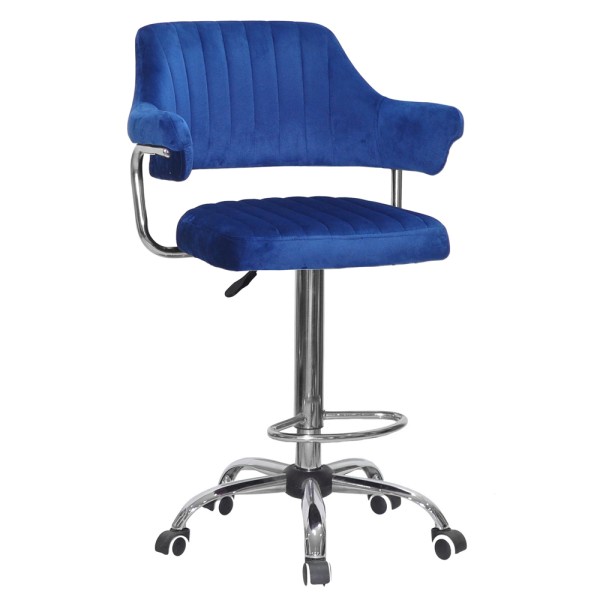 Барний стілець на роликах Bottle Office chrome