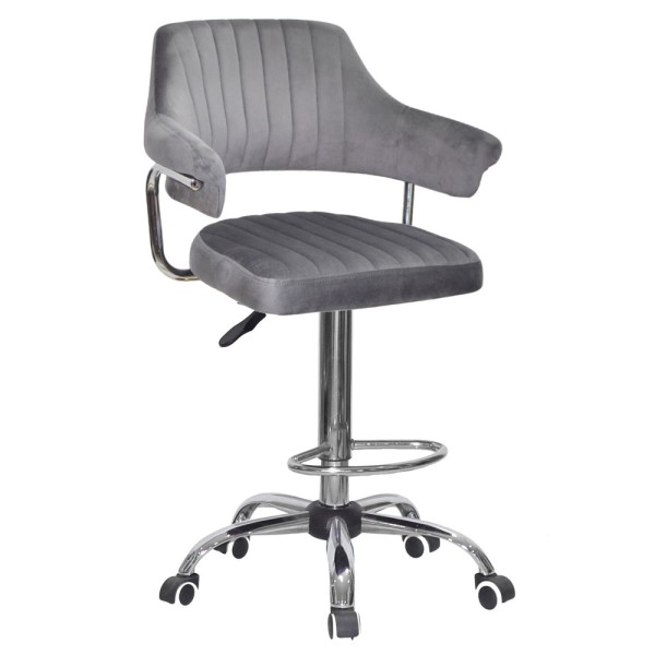 Барний стілець на роликах Bottle Office chrome