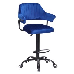 Барний стілець на роликах Bottle Office black