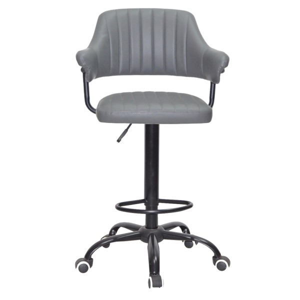 Барний стілець на роликах Bottle Office black