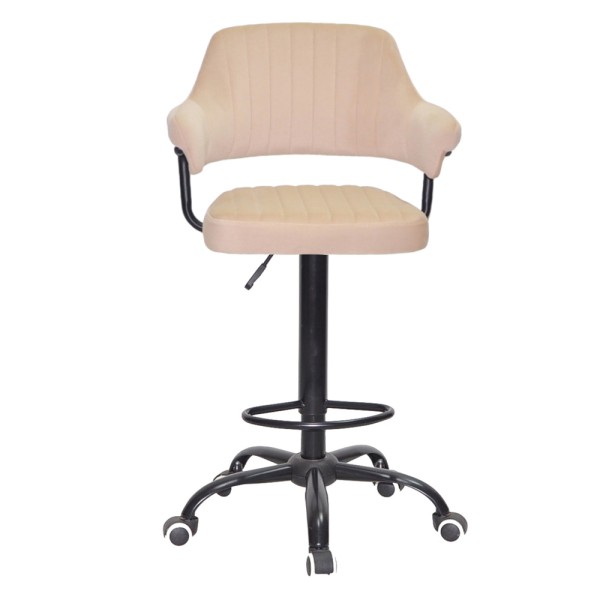 Барний стілець на роликах Bottle Office black