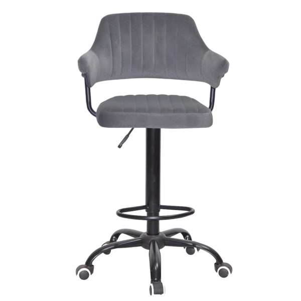 Барний стілець на роликах Bottle Office black