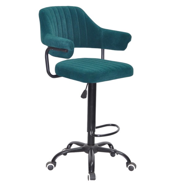 Барний стілець на роликах Bottle Office black