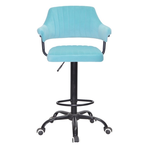 Барний стілець на роликах Bottle Office black