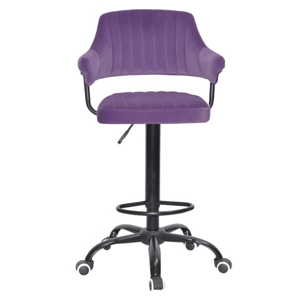 Барний стілець на роликах Bottle Office black