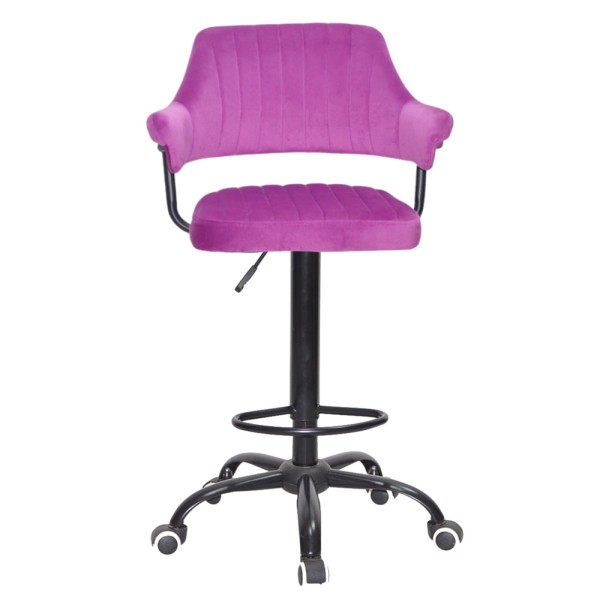 Барний стілець на роликах Bottle Office black