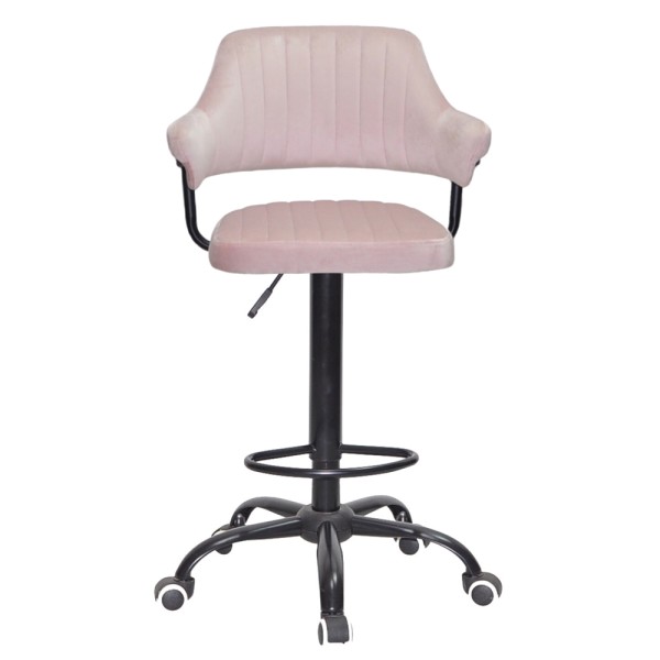 Барний стілець на роликах Bottle Office black