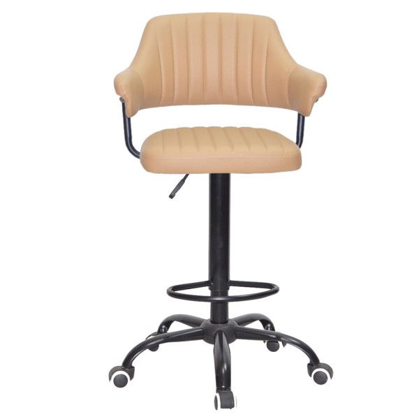 Барний стілець на роликах Bottle Office black