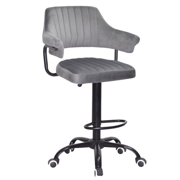 Барний стілець на роликах Bottle Office black