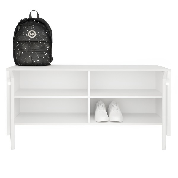 Тумба для взуття Сієста — білий метал