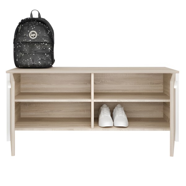 Тумба для взуття Сієста — білий метал