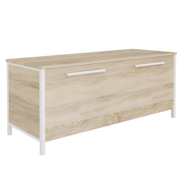 Тумба для взуття Сієста — білий метал