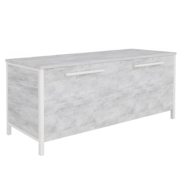 Тумба для взуття Сієста — білий метал