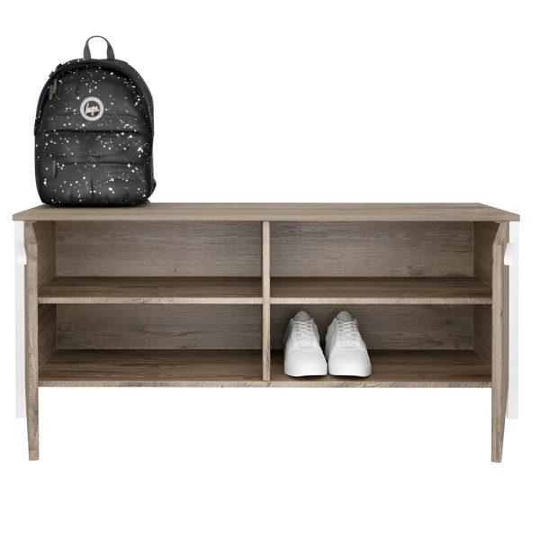 Тумба для взуття Сієста — білий метал