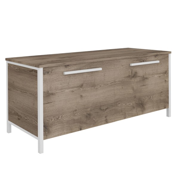 Тумба для взуття Сієста — білий метал