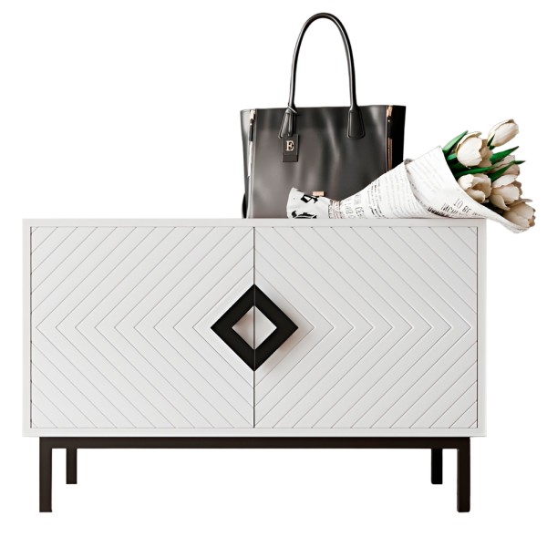 Тумба для взуття Оксфорд чорний метал – сучасний стиль для вашого передпокою