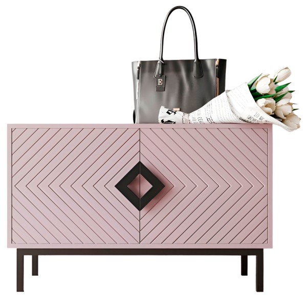 Тумба для взуття Оксфорд чорний метал – сучасний стиль для вашого передпокою