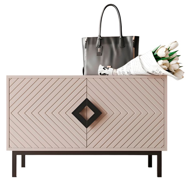 Тумба для взуття Оксфорд чорний метал – сучасний стиль для вашого передпокою