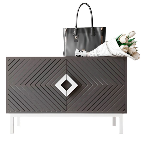 Тумба для взуття Оксфорд білий метал — зручність та стиль для вашого передпокою