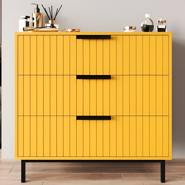 Комод Нью-Йорк чорний метал: сучасний стиль для вашої спальні